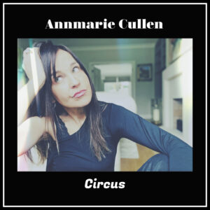 annmarie cullen single artwork for circus. Annmarie sitting down leaning head on hand